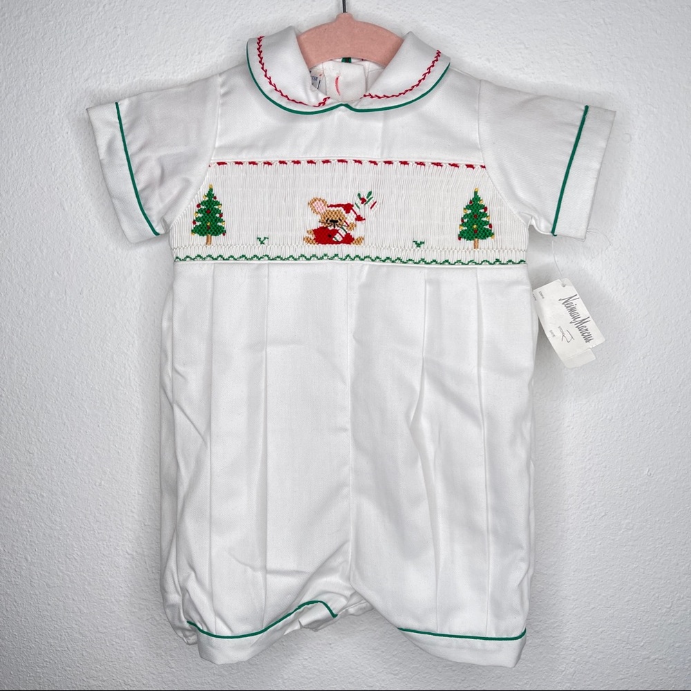 New Anavini Christmas romper bubble mouse tree Sz 3 mo